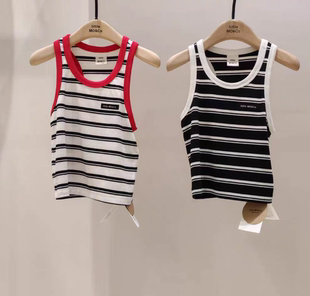 littlemoco专柜正品2026夏装新品女童条纹背心吊带KBF2VET004