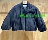 女童蝴蝶结短款 25年冬款 棉衣棉袄KBE4QJK005 moco专柜正品 little