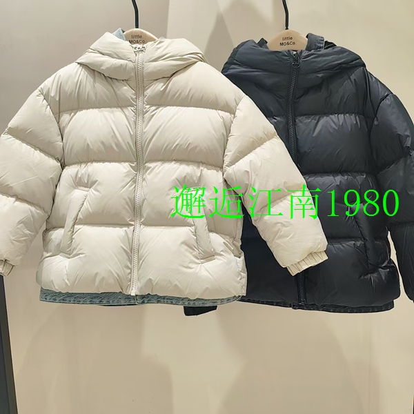 little moco专柜正品25年冬款男女童假两件羽绒服外套KBE4EIN046