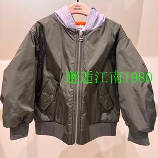 little moco专柜正品26年春款男女童连帽夹克棉服外套 KBF1QJK014
