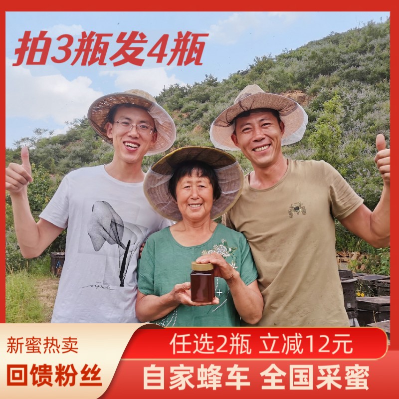 于哥哥家的蜂蜜2025年封盖成熟蜜农家自产槐花蜜荔枝蜜500g包邮