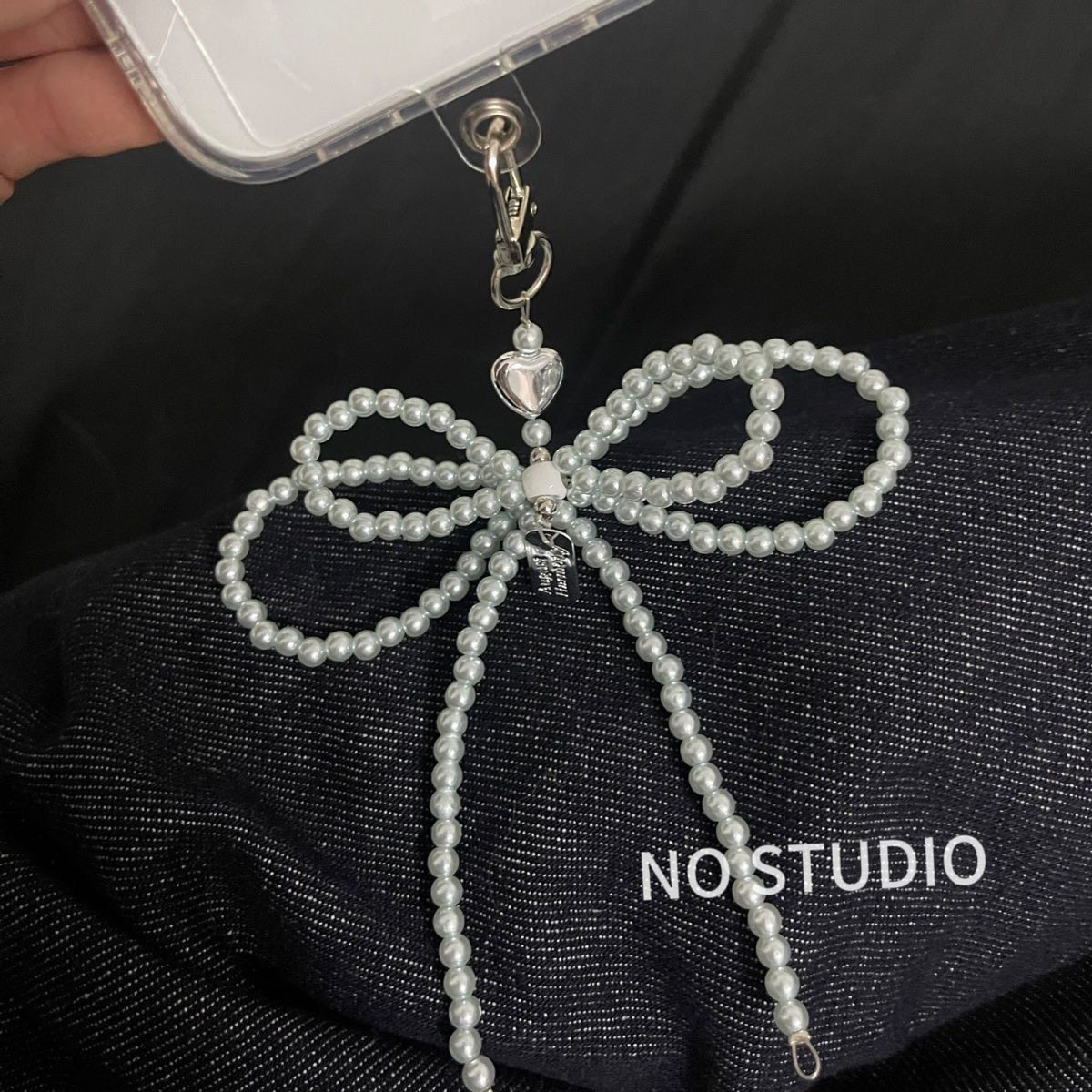 ins挂链手机蝴蝶结少女包包挂件通用手机链ccd挂绳串珠钥匙扣链条