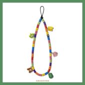 抖音同款 可爱玩具总动员网红圆珠手机链挂饰品手机壳配饰挂绳子潮