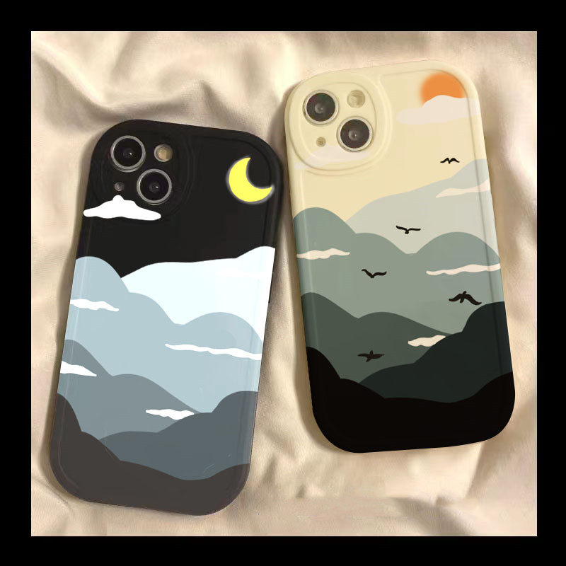 黑白水墨画oppoa72手机壳潮reno9/8/7/56pro全包k7a93sa11防摔a9xa8