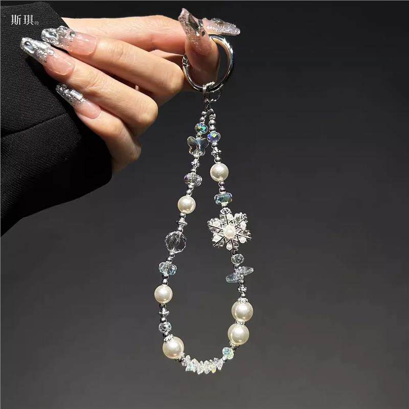 重工雪花手机链挂绳女款新