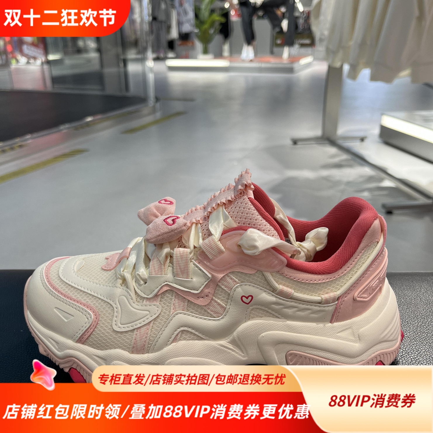 李宁25春季新款猫爪LITE 2女子轻弹耐磨运动鞋休闲鞋AGCV236