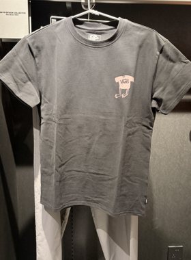 VANS范斯短袖T恤女款灰色圆领印花街头潮牌纯棉上衣VN000TKGBLK