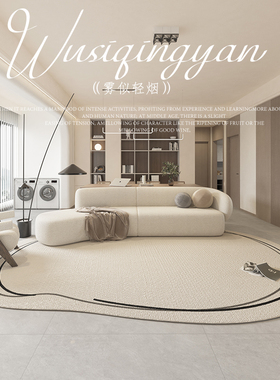 地毯客厅异形沙发茶几毯仿羊绒高级不规则家用耐脏卧室地垫ins 风