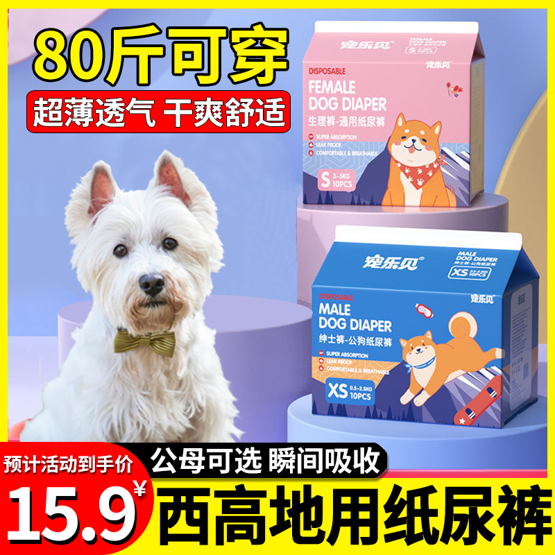 西高地专用狗狗尿不湿公狗礼貌母狗生理裤幼犬小狗小型犬例假姨妈
