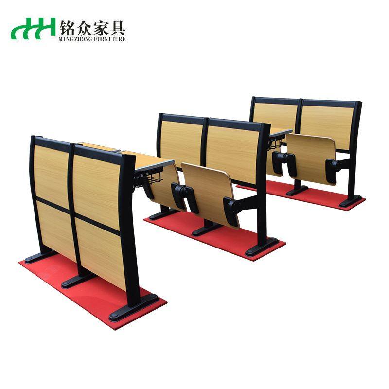 多媒体室课桌椅 会议教室排椅 厂家木质学生阶梯教室排椅