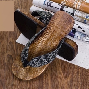 防滑木鞋 男夏季 cosplay木屐 木屐人字木拖鞋 木屐男女情侣款