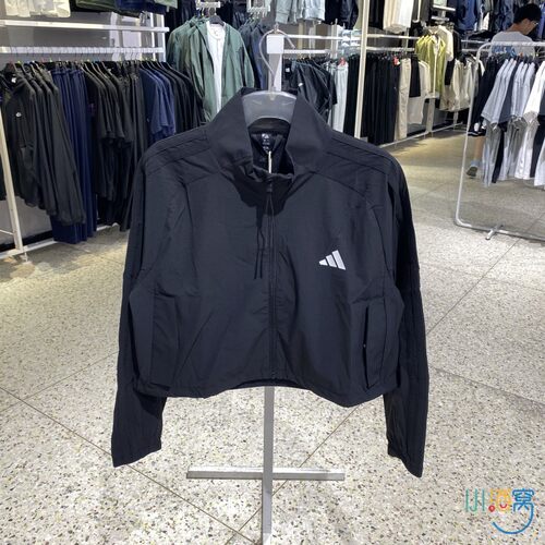 秋新款正品ADIDAS阿迪达斯女运动休闲网衬立领梭织夹克外套KU7999