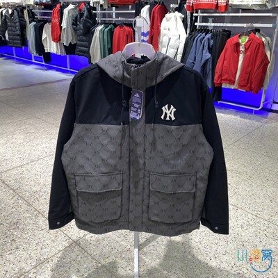 MLB休闲运动防风连帽夹克外套