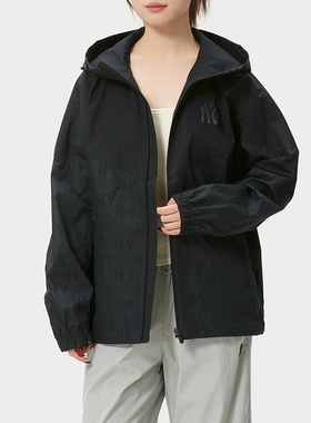 26春季新款正品MLB男女潮流百搭拼接暗纹老花夹克外套3AWJM0763