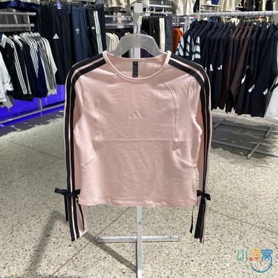 ADIDAS阿迪达斯三条纹女长袖T恤