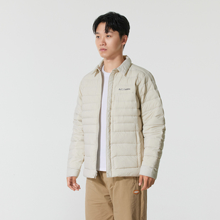 正品哥伦比亚Columbia男款翻领保暖百搭运动休闲羽绒服WE3824278