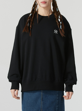 新款正品MLB时尚百搭男女运动休闲长袖卫衣套头衫3AMTB0151-50BKS