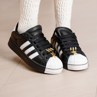 正品ADIDAS阿迪达斯三叶草女简约舒适透气低帮运动休闲板鞋JR7444