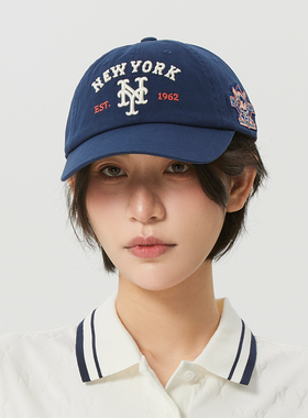 正品MLB男女2025秋新款时尚透气舒适休闲运动纯棉棒球帽3ACPB105N