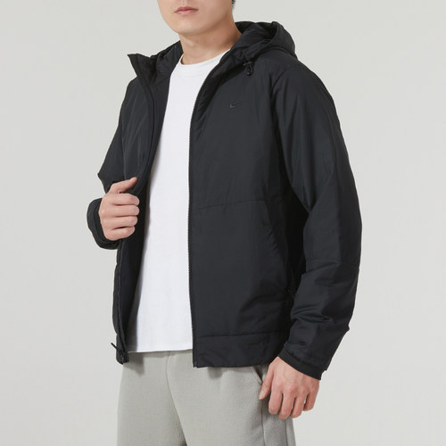 冬季正品耐克男保暖连帽棉服