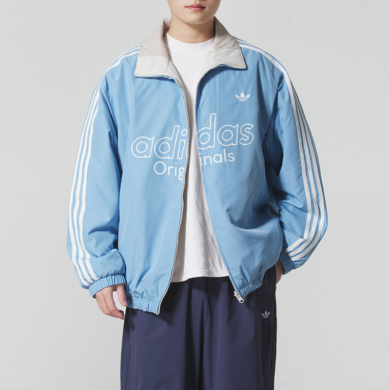 正品Adidas阿迪达斯三叶草保暖双面穿男运动休闲棉服外套KS5955