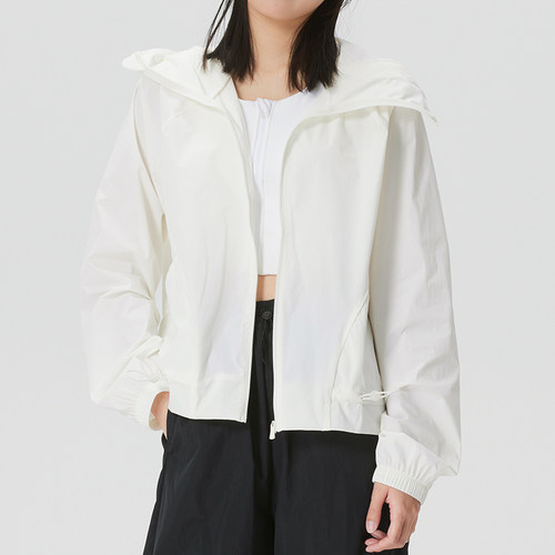 正品ADIDAS阿迪达斯女宽松短裤梭织连帽运动休闲夹克外套KH2713
