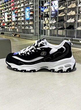 正品SKECHERS斯凯奇秋新款经典拼接女百搭运动休闲熊猫鞋11930