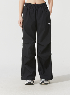 新款正品ADIDAS阿迪达斯三叶草女百搭宽松运动休闲梭织长裤JD0785