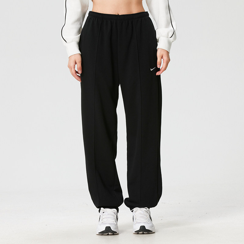 正品NIKE耐克刺绣LOGO收腿百搭简约女运动休闲针织长裤IF0233-010