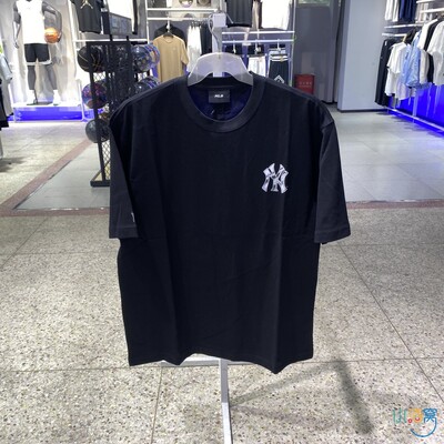 正品MLB夏新款字母简约男女百搭圆领运动休闲短袖T恤3ATSB6353