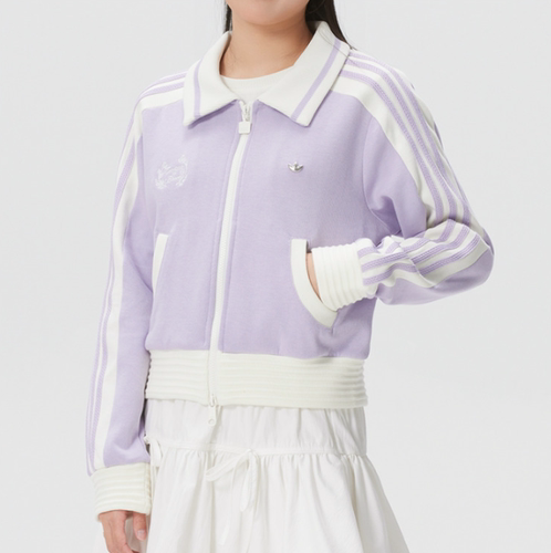 正品ADIDAS阿迪达斯三叶草时尚女运动休闲针织夹克外套KY2151