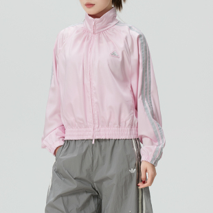 正品Adidas阿迪达斯简约舒适百搭女款运动休闲梭织夹克外套KS0038