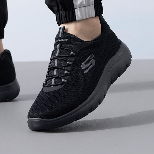 新款正品斯凯奇Skechers男一脚穿百搭透气低帮运动休闲鞋52811