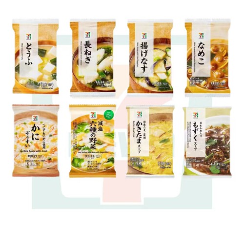 日本711便利店冻干速食汤袋装