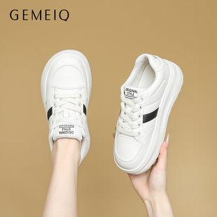 戈美其小众女鞋厚底小白鞋女夏季新款爆款学生增高百搭运动鞋板鞋