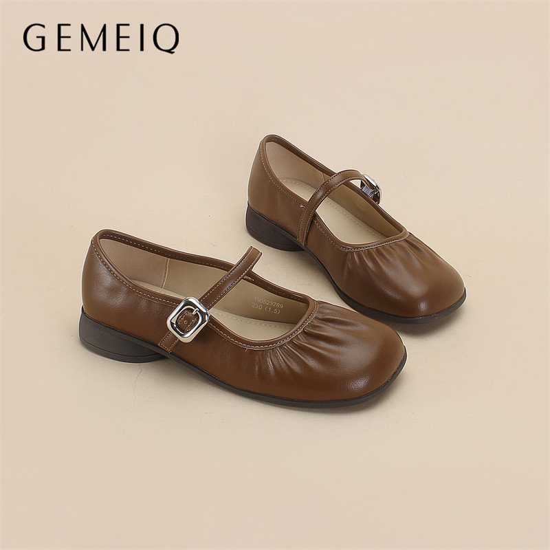 戈美其平底软底玛丽珍女春秋低跟单鞋女新款鞋子百搭高级感配裙子