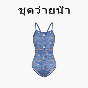 卡通连体泳衣女三角莱卡单层竞速训练游泳专用泳装 Naga swim泰式