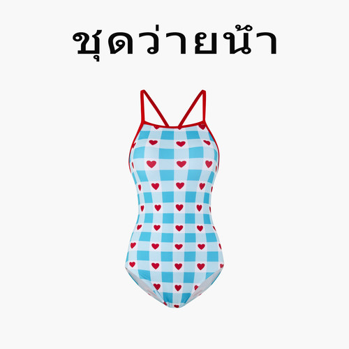 Naga swim泳衣泰式设计新款泳衣女士连体竞速保守遮肚泡温泉泳装