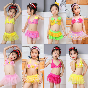 工厂特价 女童泳衣批发小童分体女宝泳装 清仓处理仅售5.9元