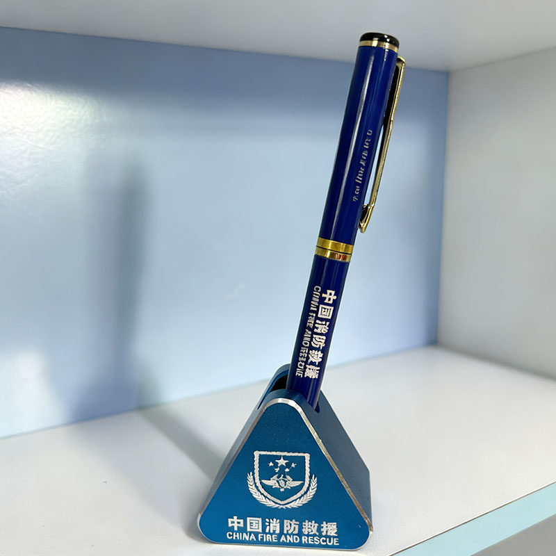 消防员收纳金属桌面铝合金商务创意简约笔插时尚笔筒学生笔座文具