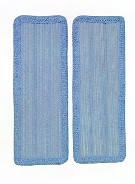 适配洒哇地咔D系列D260擦地机平板自粘式拖布蓝色包边清洁布 2片