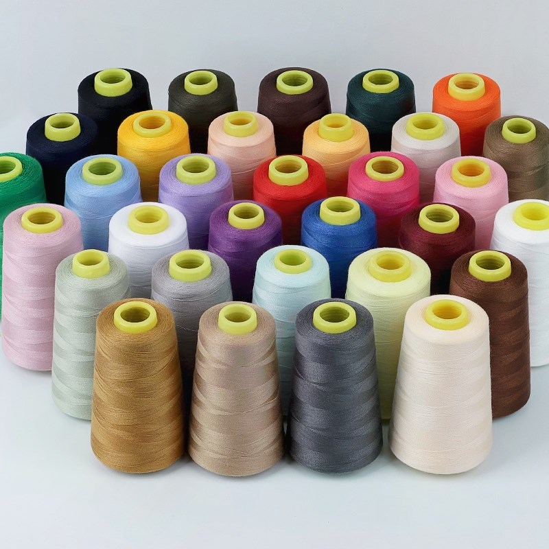 家用缝纫线宝塔线402彩色缝纫机线手缝缝衣服的线平车涤纶细白线