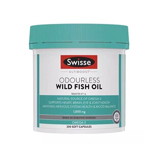 Swisse斯维诗 无腥味野生鱼油胶囊1000mg 200粒 2027.4-8 澳洲版