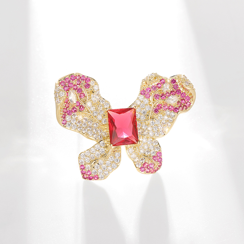 微镶满钻蝴蝶胸针女配饰