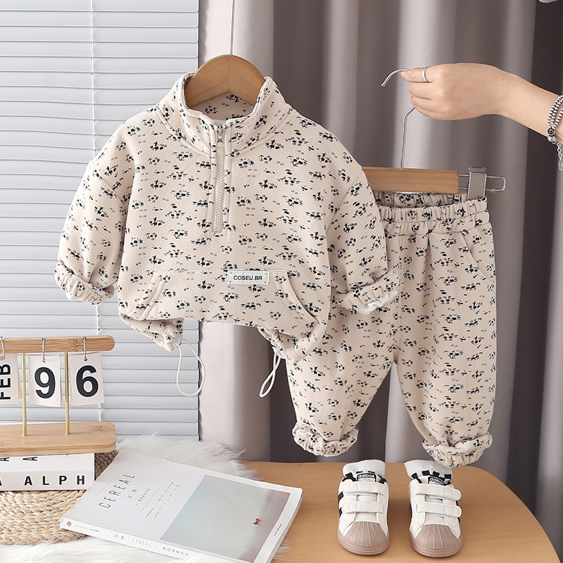 男童春装套装2026新款儿童春秋季宝宝运动两件套小童衣服1-3-5岁