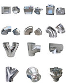 镀锌白铁皮螺旋风管白铁烟囱弯头螺纹螺旋管铁皮不锈钢管管道