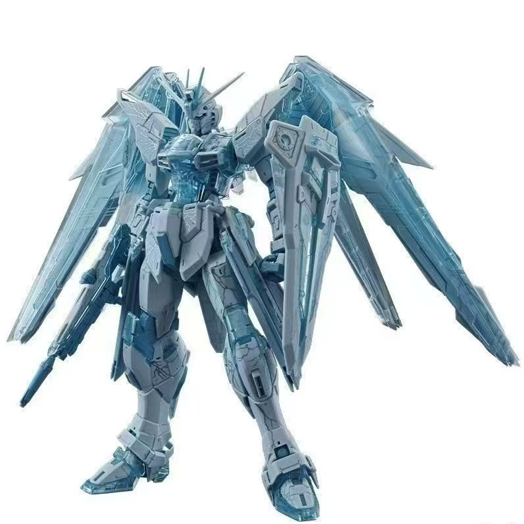 异星电镀 PB限定 MG 1/100 自由高达 2.0 透明 冰蓝配色 拼装模型