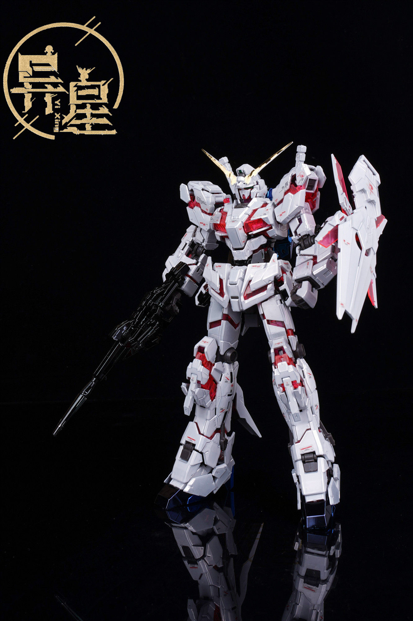 异星电镀 万代 rg 独角兽高达 1号机 独角兽钛电镀版 独角兽限定