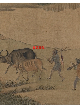 宋-马逵丰年考木图宋画农耕国