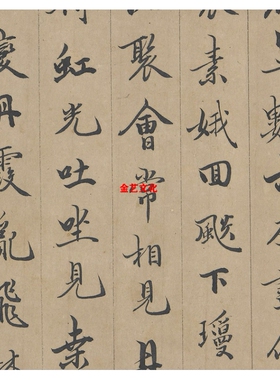 明 文彭 行书 题玉洞群仙图 名家真迹书法微喷复制学习临摹范本